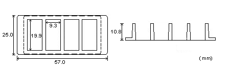 <strong><strong><strong><strong><strong>4孔腔室盖玻片</strong></strong></strong></strong></strong>尺寸图