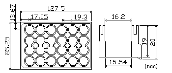 24 孔玻底板（激光共聚焦专用培养板）尺寸图
